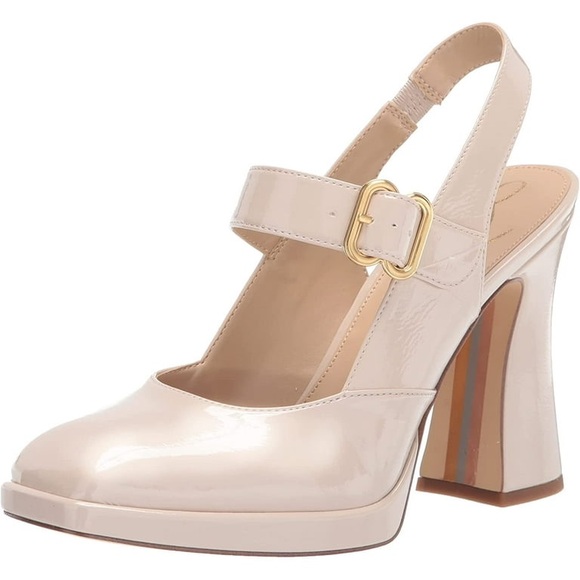 Sam Edelman Nude Jildie Slingback Mary Jane Heel - Picture 1 of 10